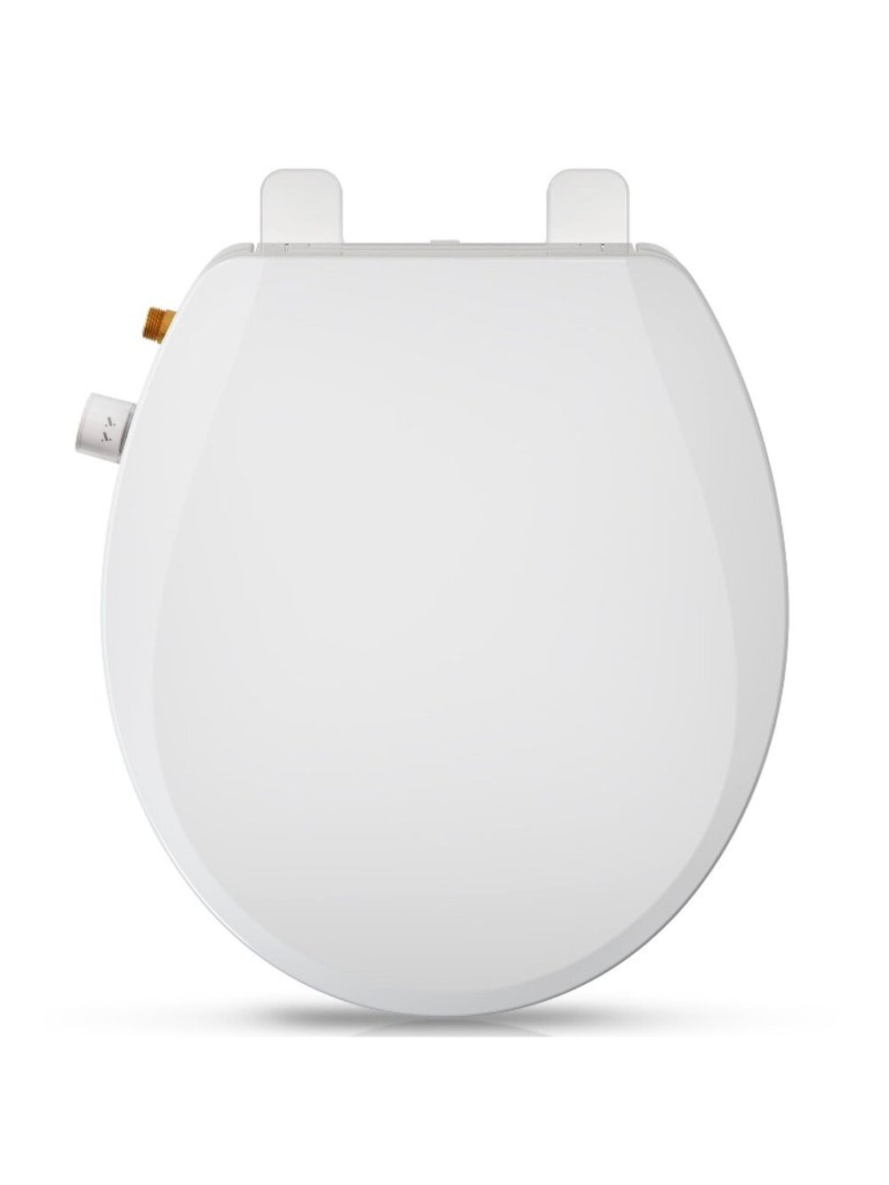 Clirass Round Bidet Toilet Seat - Non-Electric, Dual Nozzles, White